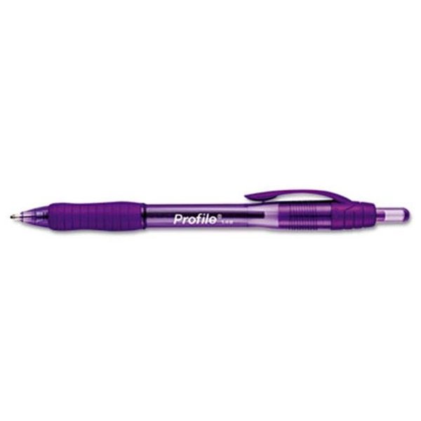 Paper Mate Papermate 35830 Profile Ballpoint Retractable Pen; Purple Ink; Bold; Dozen 35830